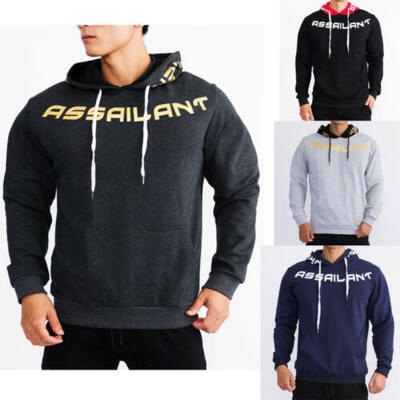 

Mens Sport Hoodie Jacket Sweatshirt Alphabet Casual Pullover Coat Top Jumper