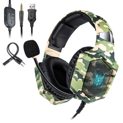 

ONIKUMA K8 35mm Gaming Headset Stereo Over-ear Headphones RGB LED Lights Noise-canceling Microphone Volume Control for PS4 New Xb