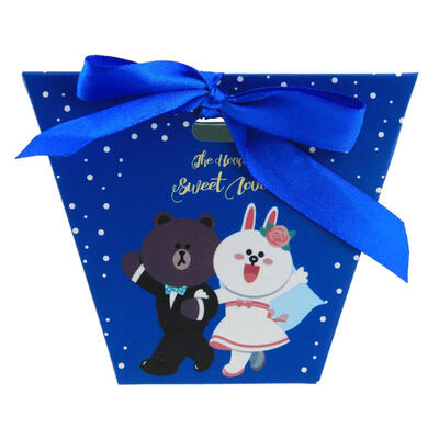 

50pcs Bear Candy Boxes Wedding Favor Box Gift Bag for Guests Supplies