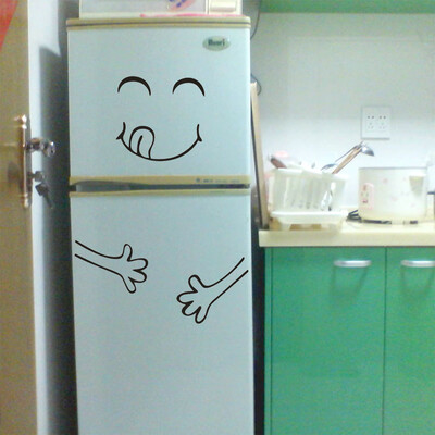 

〖Follure〗Cute Sticker Fridge Happy Delicious Face Kitchen Fridge Wall Stickers Art
