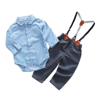 

0-2T Summer Selling Baby Boys Casual Clothes Set Infant Kids Long-sleeved ShirtPants 2PCS Newborn Newly Fashion Outfits