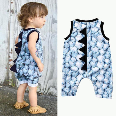 

Toddler Kids Baby Boy Girls Romper Dinosaur Jumpsuit Bodysuit Clothes Outfits