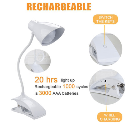 

〖Follure〗Reading Lamp USB Rechargeable Book Light Portable Desk Lamp with Eye Protection
