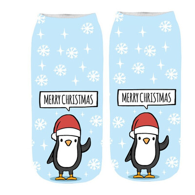 

Gobestart Womens 3D Cartoon Funny Christmas Crazy Cute Amazing Novelty Print Ankle Socks
