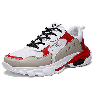 

2019 spring new sports shoes mens breathable increase INS super fire old shoes three generations of male students running shoes