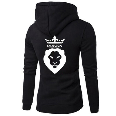 

Men Women Lion King And Queen Printed Hoodies Fashion Couple Hoodies Sweatshirts Tops