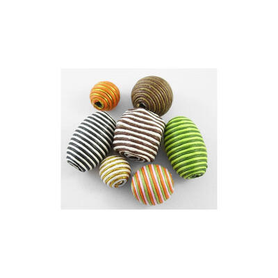 

Handmade Waxed Cord Covered Beads Mixed Color about 1631mm in diameter hole 12mm 100pcsbag