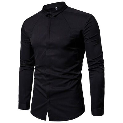 

Mens Luxury Slim Fit Casual Shirts Long Sleeve Formal Business Dress Shirt Tops