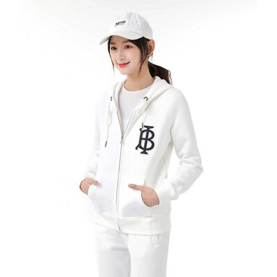 

Spring&autumn womens new loose sports casual cardigan zipper thin sweater coat embroidered logo Hooded Coat