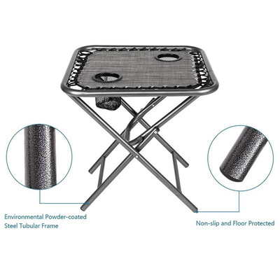 

Zero Gravity Chair with Pillow Two Pack Chairs & Portable Cup Holder Table Brown