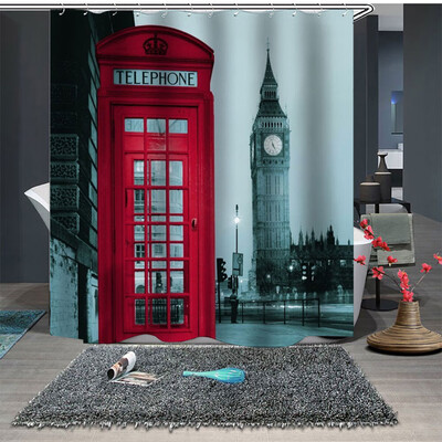 

〖Follure〗Popular Waterproof Shower Curtain With 12 Hooks Printed Bathroom 180x180cm