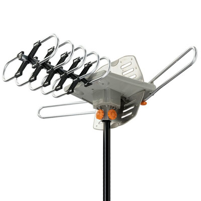 

150Miles Outdoor TV Antenna Motorized Amplified HDTV High Gain 36dB UHF VHF