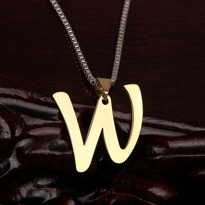 

A-Z 26 Letters Gold Colors Pendant Necklaces Women Choker Necklace Jewelry