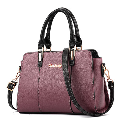 

Middle-aged women tide atmosphere ladies handbag simple Joker shoulder slung texture mother bag