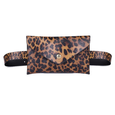 

Fashion Leopard Print Women Waist Fanny Belt Packs PU Leather Chest Bags