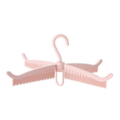 

Multi-functional Hanger Folding Design Clothes Socks Drying Rack Airer 360° Rotation Hanging Rack Collapsible Save Space with 52 C