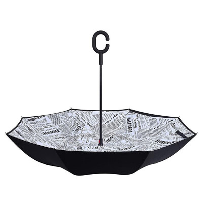 

Cshaped Handle Windproof Reverse Folding Umbrella Double Layer Man Women Sunny Rainy Car Inverted Umbrellas Double Layer Anti UV