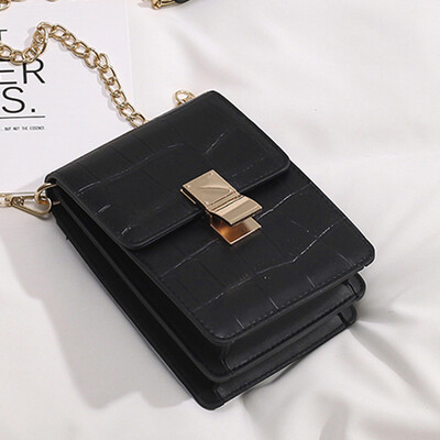 

Women 2019 new fashion Korean version of fashion leisure crocodile retro hundred shoulder slanted small square bag