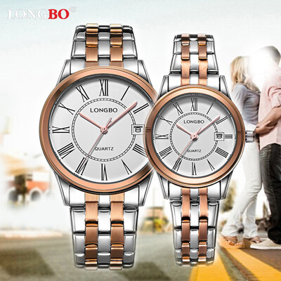 

New Roman scale steel watch business casual mens watch waterproof quartz couple watch 5096