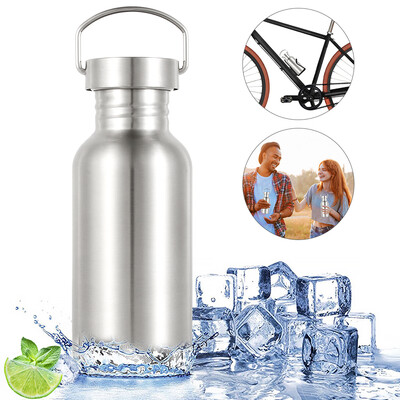 

500ml Eco-friendly Sports Bottle Single-wall Stainless Steel Water Bottle Portable Drink Bottle Protein Shaker My Water Bottle