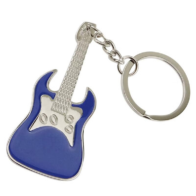 

Zine Alloy Key Chain Musical Instrument Guitar Key Pendant