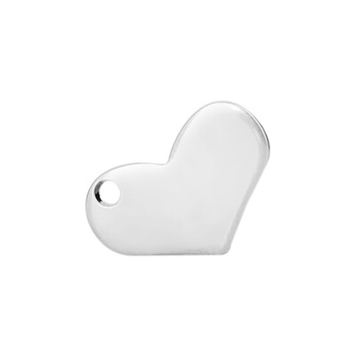 

316 Stainless Steel Pendants Heart Stainless Steel Color 19x12x15mm Hole 2mm