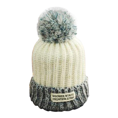 

Tailored Men Women Autumn Winter Outdoor Warm Hairball Hats Crochet Knit Holey Beanie Cap