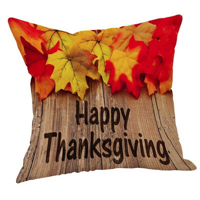 

Siaonvr Happy Fall Thanksgiving Day Linen Turkey Pillow Case Cushion Cover Home Decor
