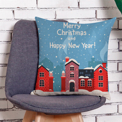

Siaonvr Home Decor Cushion Cover Merry Christmas Pillowcase Sofa Throw Pillow Covers