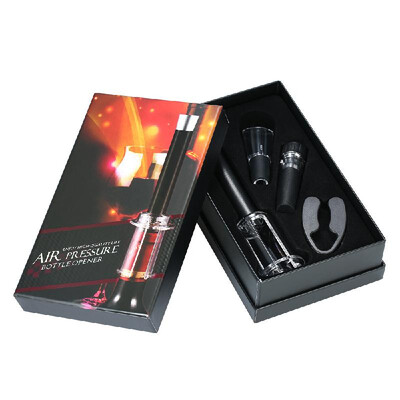 

4pcsset Wine Bottle Opener Set Air Pressure Wine Bottle Opener 4 Piece Gift Set with Corkscrew Remover & Foil Cutter & Pourer & W