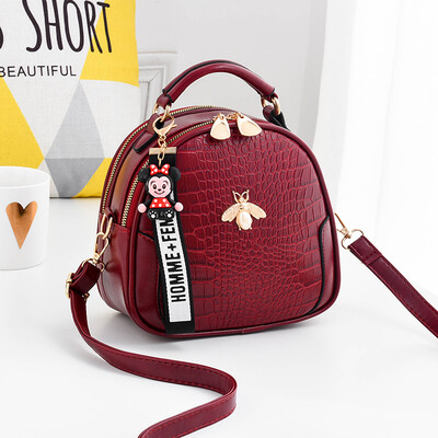

Summer on the new small round womens handbags tide messenger bag fashion Joker crocodile pattern handbag shoulder bag