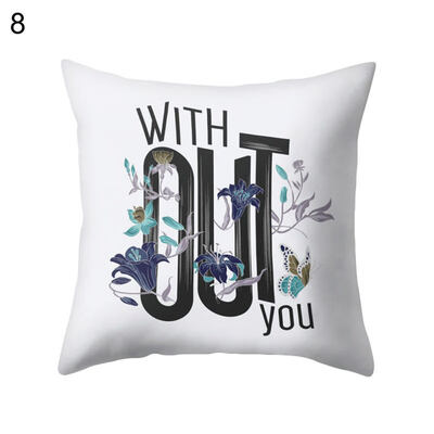 

Letter Dream Big Heart Pillow Case Cushion Cover Sofa Bed Car Cafe Office Decor