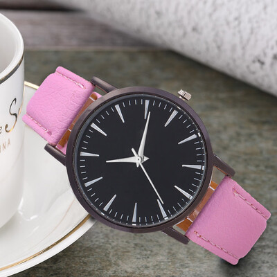 

Fashion Gold Faux Leather Band Relogio feminino Business Quartz WristWatches Men Women Watch Female clock Saat erkekler 2018 &Ff