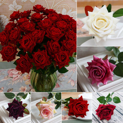 

Artificial Rose Flower 1 Flower Head Silk Fleece Flower Home Garden Decoration
