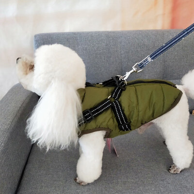 

Warm Pet Plush Coat Harness Jacket Winter Pet Dog Cloth Jumpsuit Puppy Clothes Small Dog Costume Apparel Outfit Ropa Perro