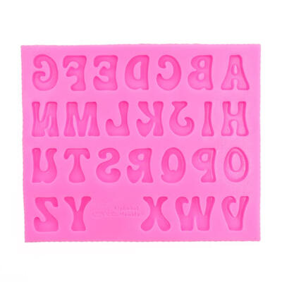 

26 Letter Alphabet Silicone Chocolate Fondant Cake Mold DIY Baking Tool
