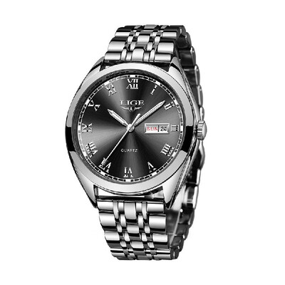 

LIGE 9904 Quartz Watch Men Top Brand Fashion Chronograph Male Stainless Steel Waterproof Business Men Wristwatch Relogio Masculino