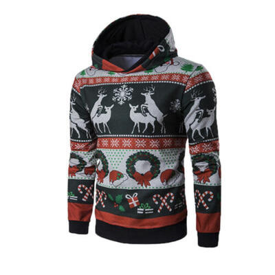

Men Hoodie Warm Hooded Sweatshirt Coat Christmas Casual Outwear Sweater Jumper