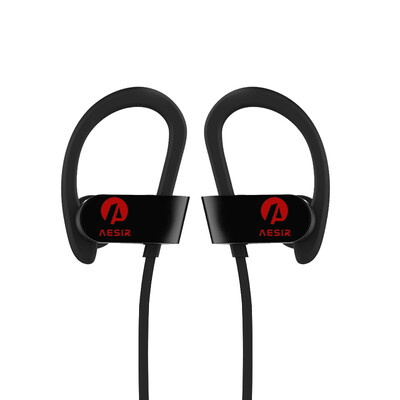 

AESIR Wireless Bluetooth Headset Mobile Phone Headset Running Fitness Hanging Ear Bluetooth Headset Black