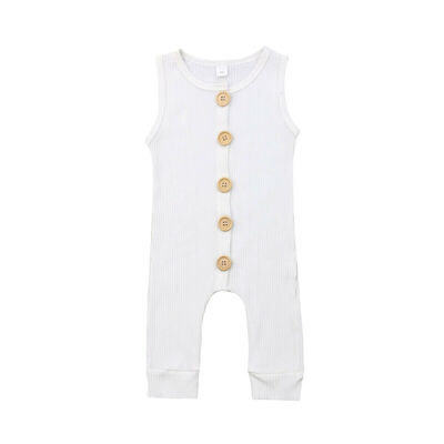 

Newborn Baby Boy Girl Knitting Cotton Sleeveless Romper Bodysuit Clothes Outfits