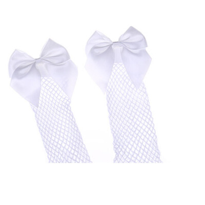 

Womens Casual Stretch Sheer Fishnet Net Socks Mesh Ankle High Bowknot Comfort