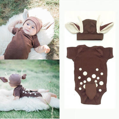 

Cute Toddler Baby Boy Girl Deer Romper Jumpsuit Bodysuit Outfit Clothes Christmas