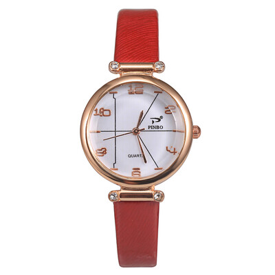 

New Product Women Watches Unique Design Dial Ladies Quartz Wristwatch Digital Leather Strap Clock Simple Dress Montre Femme