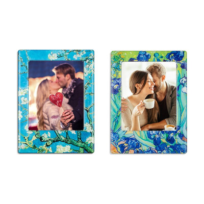 

Morcart Van Gogh Refrigerator Magnets2pcs Irises And Branches Of An Almond Tree In Blossom Magnets 3D Pattern Funny Office Baby