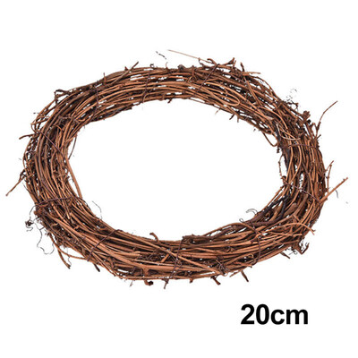 

Christmas Natural Dried Rattan Ring Wreath Garland Home Door Wall DIY Xmas Decor