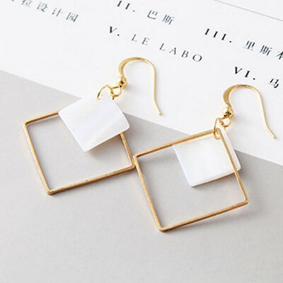 

2020 Women Gold Shell Pearl Hook Drop Dangle Chain Earrings Jewelry