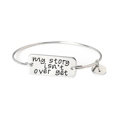 

Personality Female Unique Gold Silver Letter Bracelet Alloy Charm Inspirational Bracelet Gift