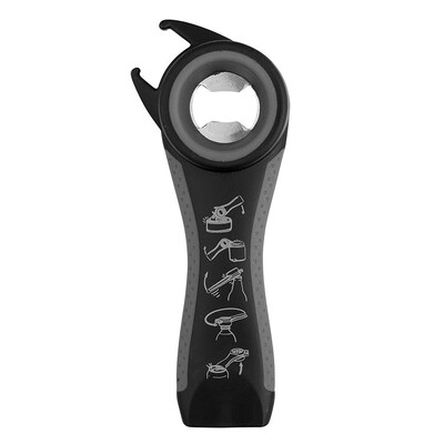 

Siaonvr Home Kitchen Multifunction 5 in 1 Bottles Jars Cans Manual Opener Tool Gadget BK