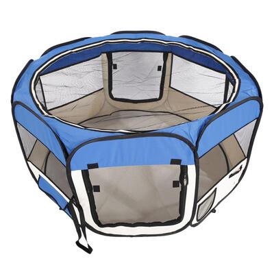 

45 inch Foldable 600D Oxford Cloth Mesh Pet Playpen Fence with Eight Panels