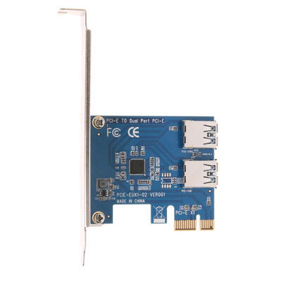 

PCI-e to Dual USB 30 Port Extender Converter Adapter Card for BTC Mining
